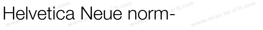 Helvetica Neue norm字体转换